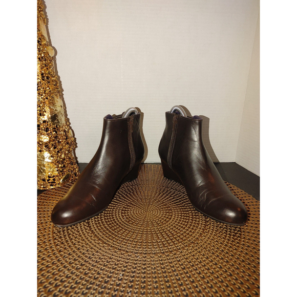 Vaneli Laban Leather Wedge Boots Size 5.5M - Picture 4 of 8